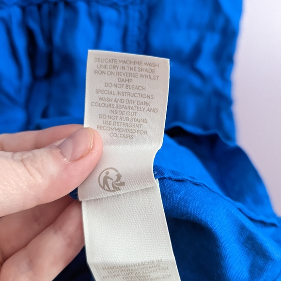 Boden Size 6P Royal Blue Linen Dress LIKE NEW - Picture 5 of 7